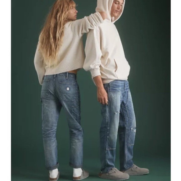 AE77 American Eagle Premium‎ Loose Carpenter Jean Medium Wash All-gender 31x30